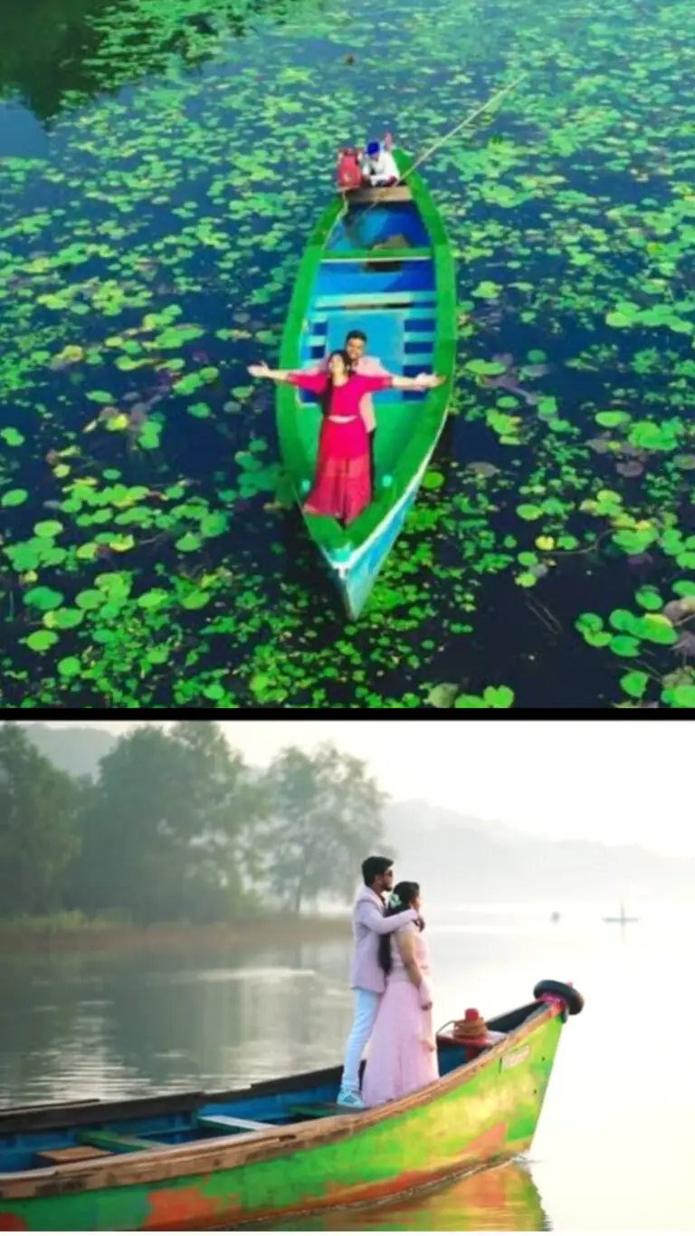 Prewedding shootingBackwater Boat Ride